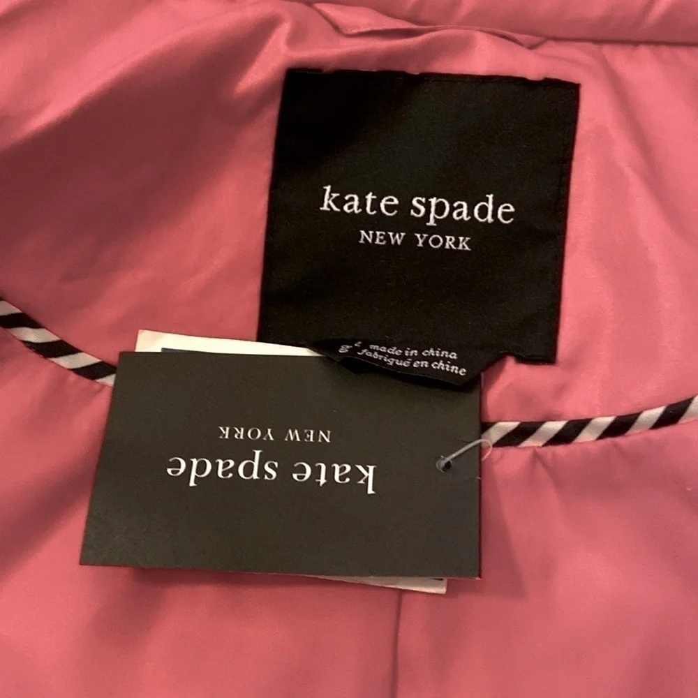 Kate Spade Pink Quilted Puffer Vest Women's Large NWT
